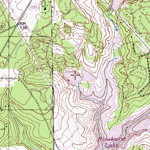 Topographic Map of Shirley Pond, NC