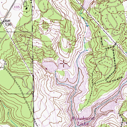 Topographic Map of Andy Pond, NC