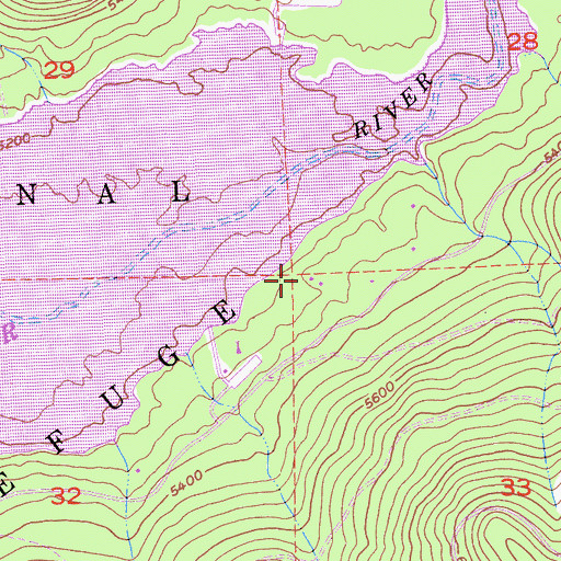 Topographic Map of French Meadows Recreation Site, CA