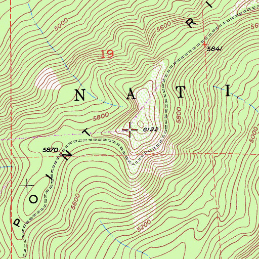 Topographic Map of Wallace Peak, CA