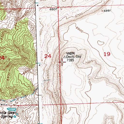 Topographic Map of Prodigy Hill, WY