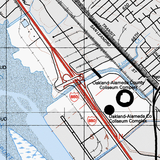 Topographic Map of Damon Slough, CA
