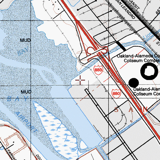 Topographic Map of Edgewater Seasonal Wetland, CA