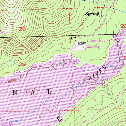 Topographic Map of McGuire Boat Ramp, CA