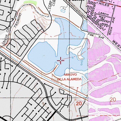 Topographic Map of Horseshoe Lake, CA