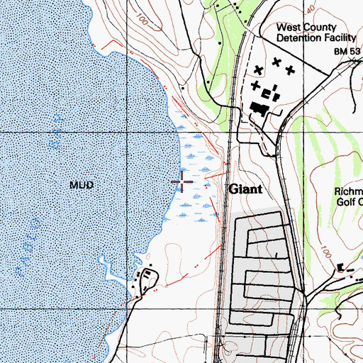 Topographic Map of Parchester Marsh, CA
