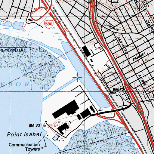 Topographic Map of Hoffman Marsh, CA