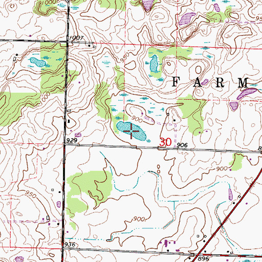 Topographic Map of Miller Lake, WI