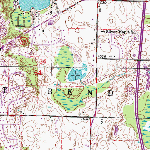 Topographic Map of Quas Lake, WI