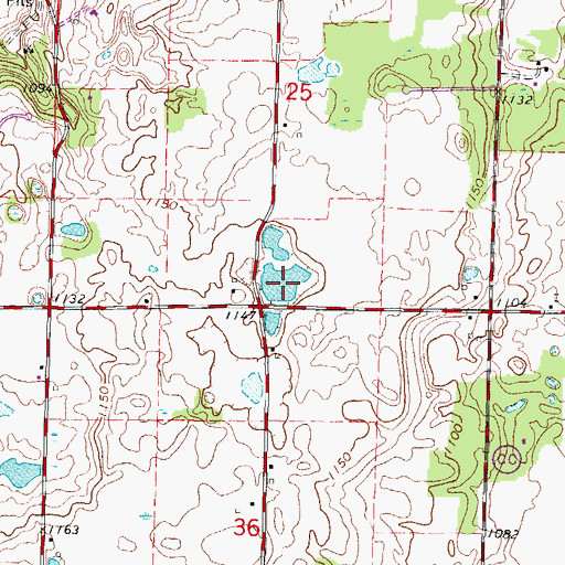 Topographic Map of Werner Pond, WI