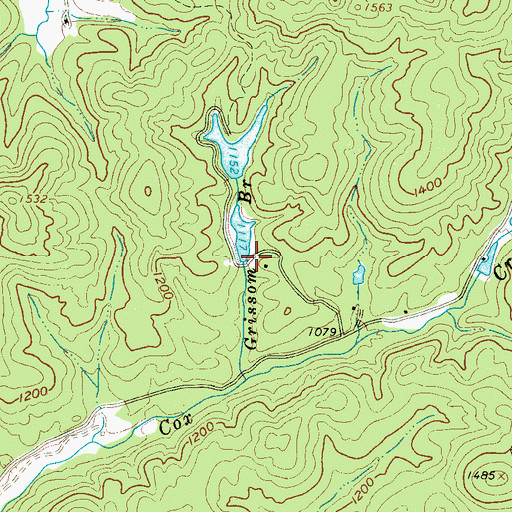 Topographic Map of Ehlers Pond Dam, SC