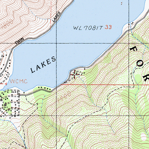 Topographic Map of Eagle Nest Summer Home Area, CA