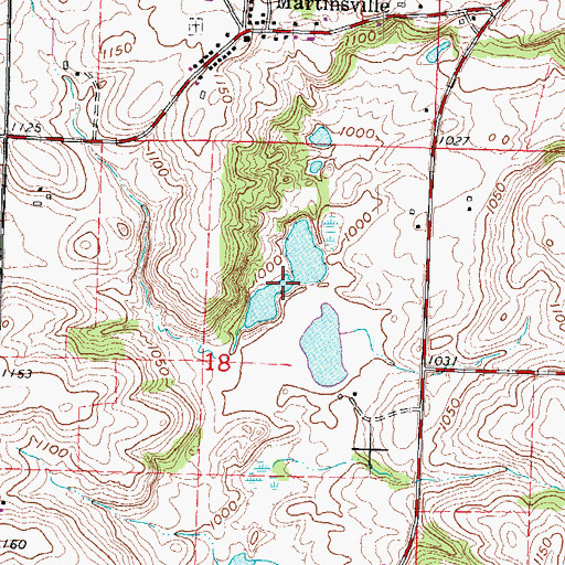 Topographic Map of Meier Pond, WI