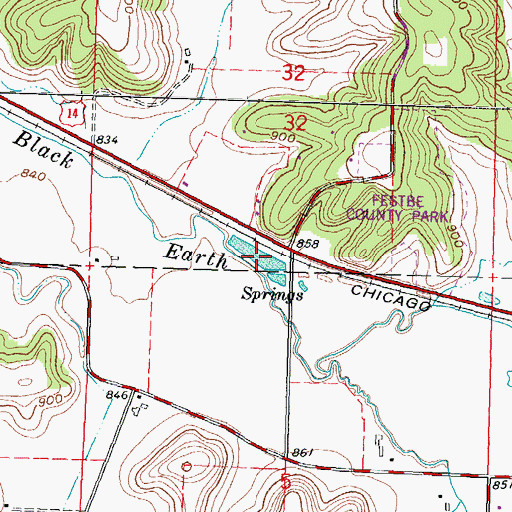 Topographic Map of Salmo Pond, WI