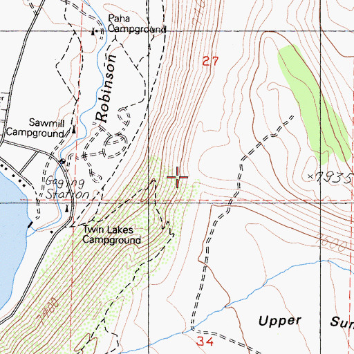 Topographic Map of Hunewill Hills Electronic, CA