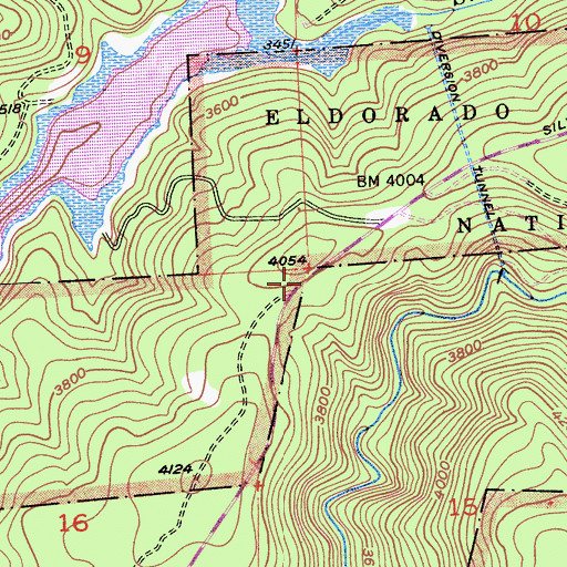 Topographic Map of Morman Immigrant Trail Information Site, CA