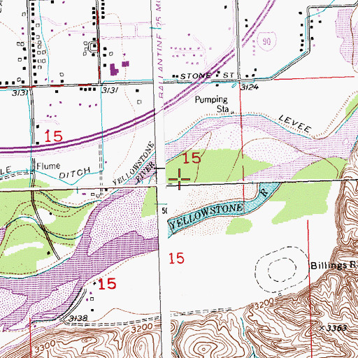 Topographic Map of Clarks Crossing, MT