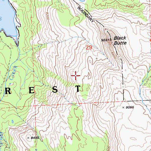 Topographic Map of Badaraco Camp, CA