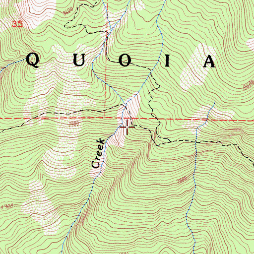 Topographic Map of High Sierra Trail, CA