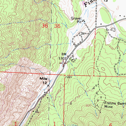Topographic Map of Mountain View School (historical), CA