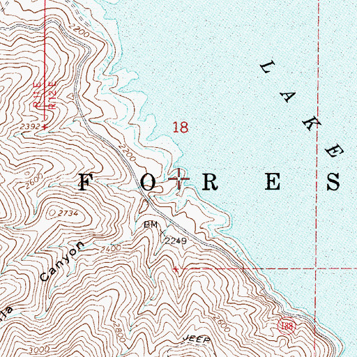 Topographic Map of Chuckwalla Canyon, AZ