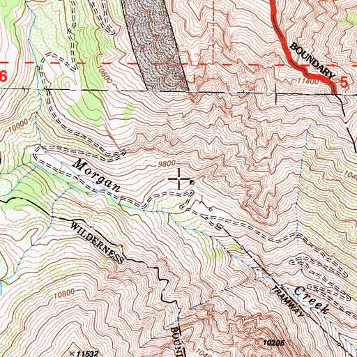 Topographic Map of Pine Creek Mine, CA