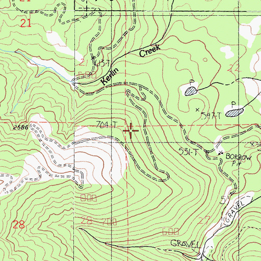 Topographic Map of Little Rock Picnic Area, CA