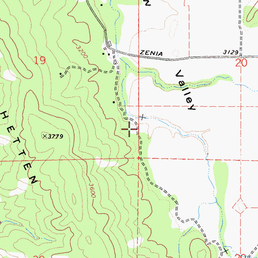 Topographic Map of Hettenshaw School, CA