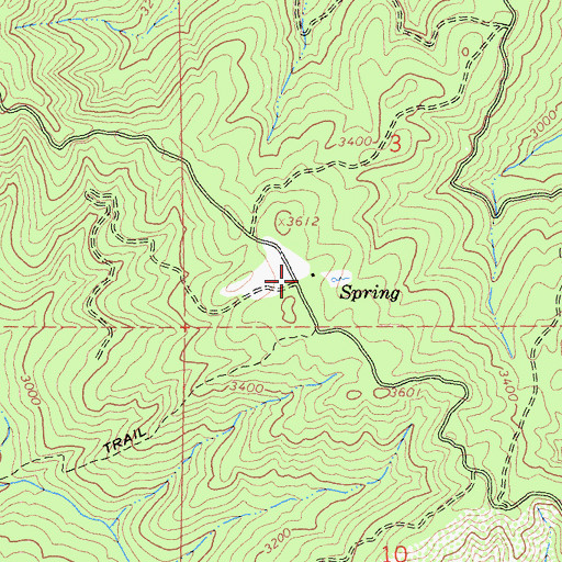 Topographic Map of York Cabin, CA
