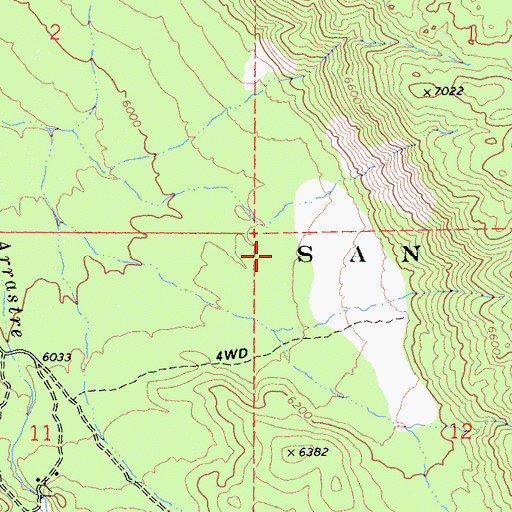 Topographic Map of Champion Joshua Tree, CA