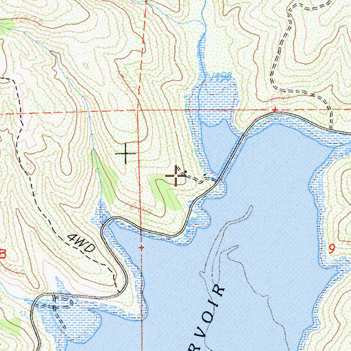 Topographic Map of Kowalski Ranch, CA