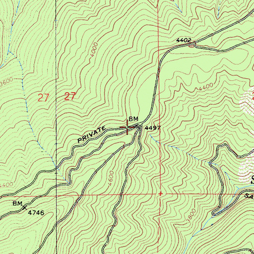 Topographic Map of Alder Junction, CA