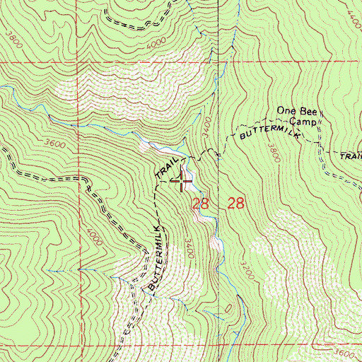 Topographic Map of Grindstone Recreation Site, CA