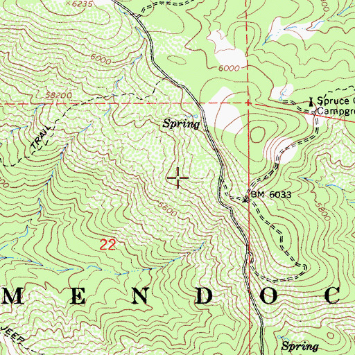 Topographic Map of Millsap Cabin, CA