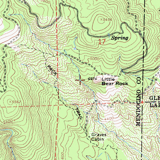 Topographic Map of Tar Flat Forest Service Facility, CA