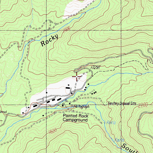 Topographic Map of Pigeon Creek Sawmill, CA