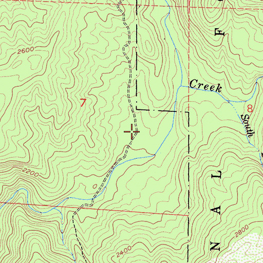 Topographic Map of Scicon County School, CA