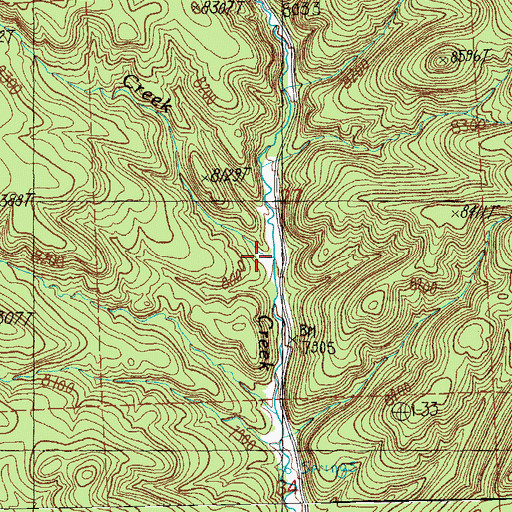 Topographic Map of Cienega Creek, AZ