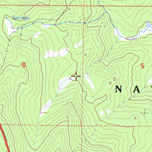 Topographic Map of Silas Reynolds Meadow, CA