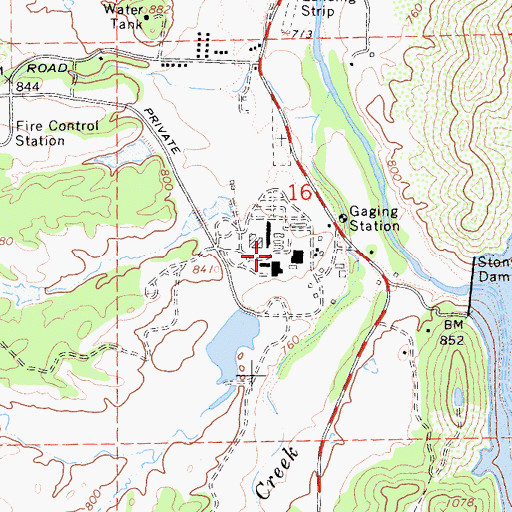 Topographic Map of Commander Industrial Sawmill, CA
