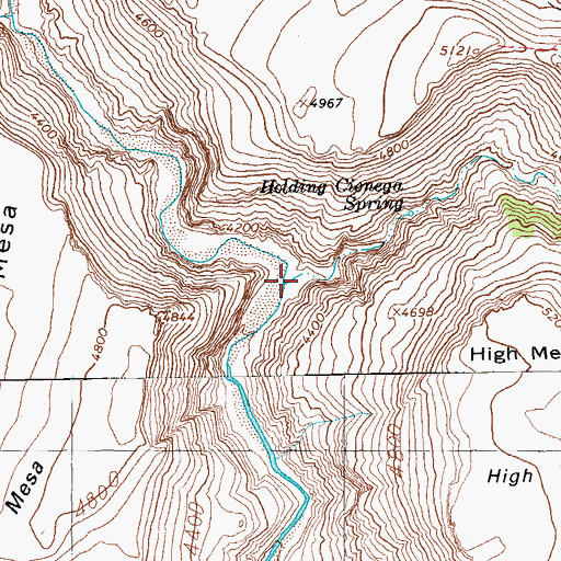 Topographic Map of Cienega Creek, AZ