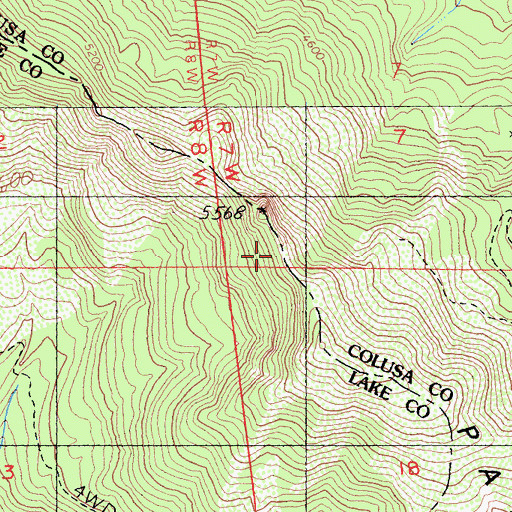 Topographic Map of Goat Rock, CA