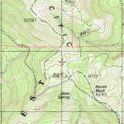 Topographic Map of Wilson Recreation Site, CA
