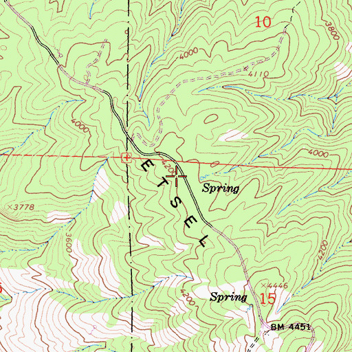 Topographic Map of Horse Camp, CA