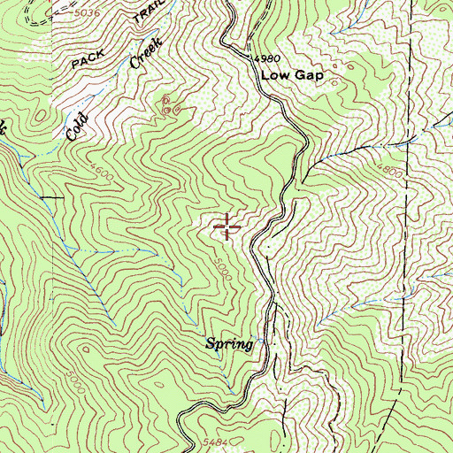 Topographic Map of Windy Point Trailhead, CA