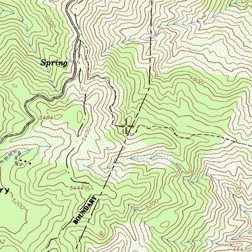 Topographic Map of Windy Point Trailhead Parking, CA