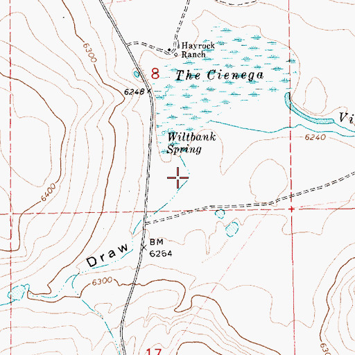 Topographic Map of Cienega Draw, AZ