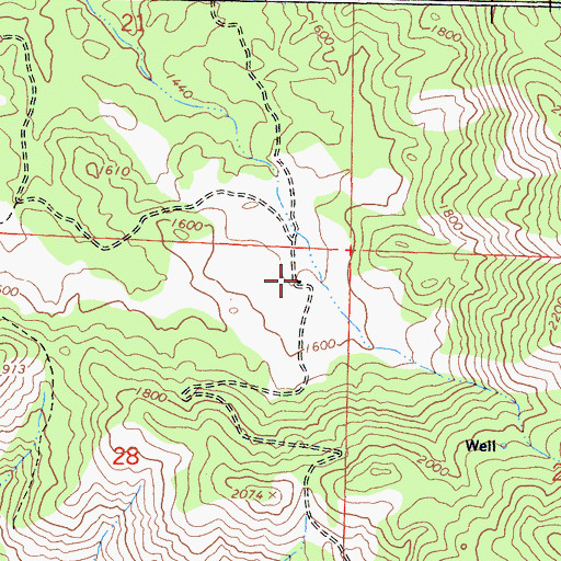 Topographic Map of Shannon Ranch, CA