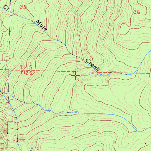 Topographic Map of Kings Cavern Geological Area, CA