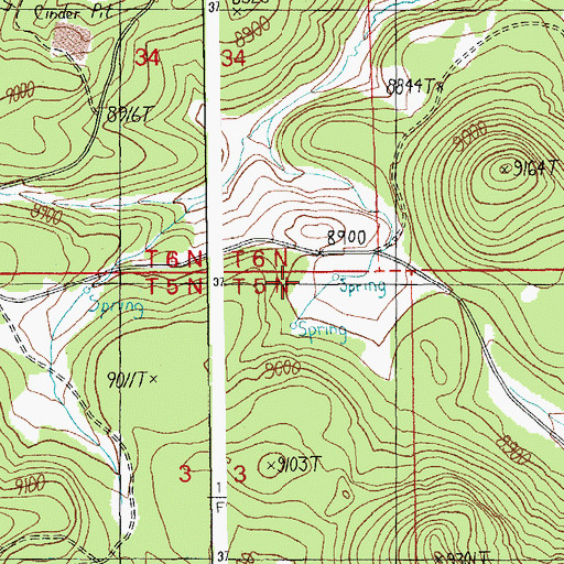 Topographic Map of Cienega Redondo Camp, AZ